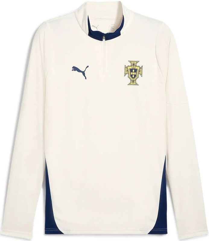 PUMA - Portugal Trainingstrui - Gebroken Wit Donkerblauw - 100% Gerecycled Polyester
