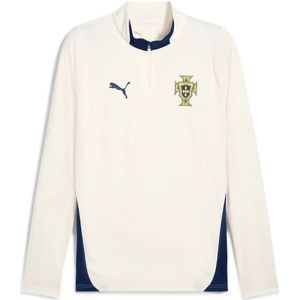 PUMA Portugal Trainingstrui 1/4-Zip 2025-2026 Kids Gebroken Wit Donkerblauw