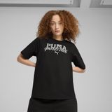 PUMA - T-shirt - Zwart - Katoen - Relaxte Pasvorm