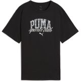 PUMA - T-shirt - Zwart - Katoen - Relaxte Pasvorm