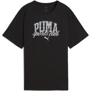 PUMA - T-shirt - Zwart - Katoen - Relaxte Pasvorm