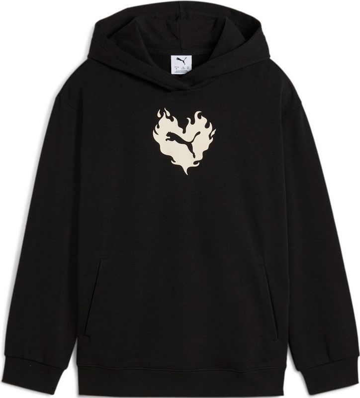 Puma - Flaming Love Hoodie - Zwart - French Terry - Duurzaam Materiaal