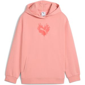 Puma - Flaming Love Hoodie - Roze - Gerecycled Katoen/Polyester