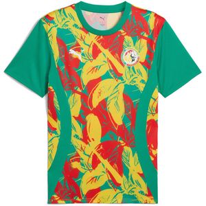 Puma - Senegal Prematch SS - Sportshirt - Groen - Regular Fit, Ademend, Vochtregulerend