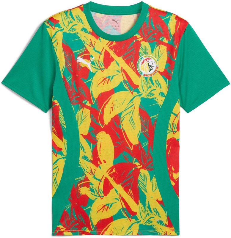 Puma - Senegal Prematch SS - Sportshirt - Groen - Regular Fit, Ademend, Vochtregulerend