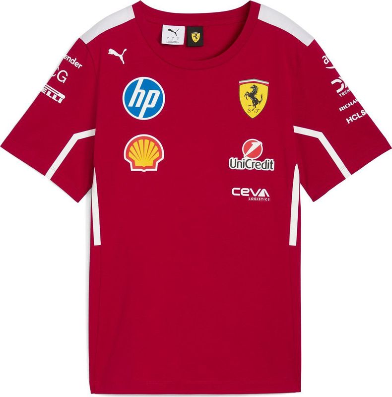 PUMA Scuderia Ferrari HP 2025 Team T-shirt voor Heren - Korte Mouwen - Ronde Hals