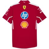 PUMA - Scuderia Ferrari Polo - Donkerrood - Katoen - 3-knoops Sluiting