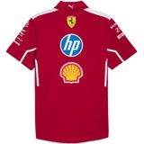 PUMA - Scuderia Ferrari Polo - Donkerrood - Katoen - 3-knoops Sluiting