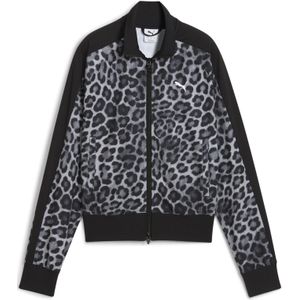 PUMA Trainingsjacke "T7 LEO LUXE Kurze Trainingsjacke mit Allover-Print Damen"