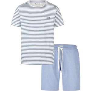 Phil & Co Heren Korte Pyjama Set Shortama Gestreept - Maat XL