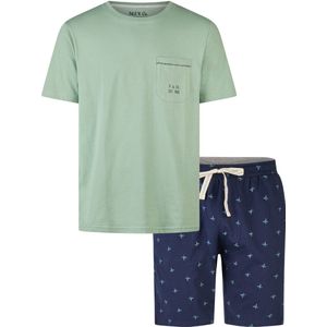 Phil & Co - Korte Pyjama Lounge Set - Groen - Heren - Shortama