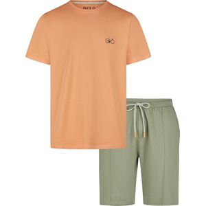 Phil & Co - Korte Pyjama Set - Oranje - Heren Shortama