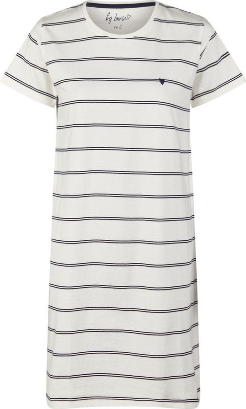 By Louise - Nachthemd - Off-White - Korte Mouw