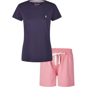 By Louise - Korte Pyjama Set - Blauw - Shortama