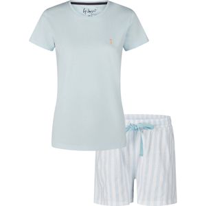 By Louise - Korte Pyjama Set - Lichtblauw - Shortama