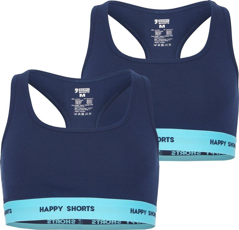 Happy Shorts - Bustier - Blauw - 2-Pack