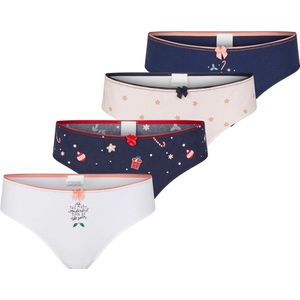 Happy Shorts - Kerst Slips - Roze/Blauw/Wit - 4-Pack