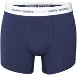 Happy Shorts - Boxershorts - Blauw Donkerblauw Grijs - Katoen Elastaan - 3-Pack