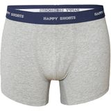 Happy Shorts - Boxershorts - Blauw Donkerblauw Grijs - Katoen Elastaan - 3-Pack