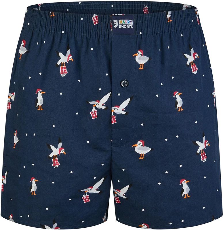 Happy Shorts - Boxershorts - Kerst Print - Wijde Pasvorm - 100% Katoen