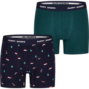 Happy Shorts - Boxershorts - Multicolor - 2-Pack - 95% Katoen, 5% Elastaan
