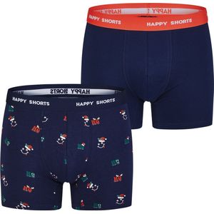 Happy Shorts - Boxershorts - Kerst Print - 2-Pack