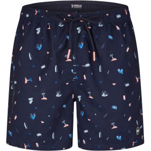 Happy Shorts - Zwemshort - Donkerblauw - Met Print