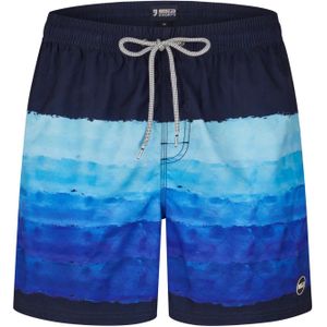 Happy Shorts - Heren Zwemshort - Donkerblauw - 100% Polyester - Sneldrogend, Binnenbroekje, Elastische Waistband