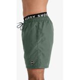 Happy Shorts - Zwemshort - Effen Kaki - Dubbele Waistband