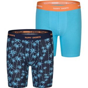 Phil & Co Heren shortama korte pyjama set palm donker