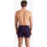 Happy Shorts - Wijde Boxershort - Blauw - 100% Katoen - Hartjesprint