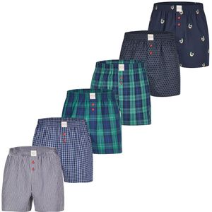 Phil & Co - Boxershorts - Set van 6 - Katoen - Diverse Designs