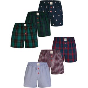 Phil & Co - Wijde Boxershorts - Set van 6 - Katoen - Diverse Designs
