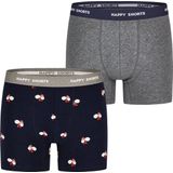 Happy Shorts - Kinder Boxershorts - Kerst Print - 2-Pack