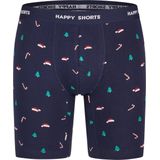 Happy Shorts - Kerst - Boxershorts - Groen/Blauw - 2-Pack, Katoenmix, Lange Pijpen