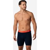 Happy Shorts - Kerst - Boxershorts - Blauw - 2-Pack, Katoenmix, Lange Pijpen