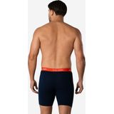 Happy Shorts - Kerst - Boxershorts - Blauw - 2-Pack, Katoenmix, Lange Pijpen