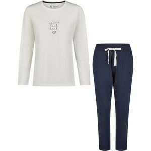 By Louise Essential dames pyjama set lang katoen off-white