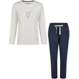 By Louise Essential dames pyjama set lang katoen off-white