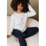By Louise Essential dames pyjama set lang katoen off-white