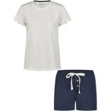 By Louise - Essential - Korte Pyjama Set - Off-white - Korte Mouwen