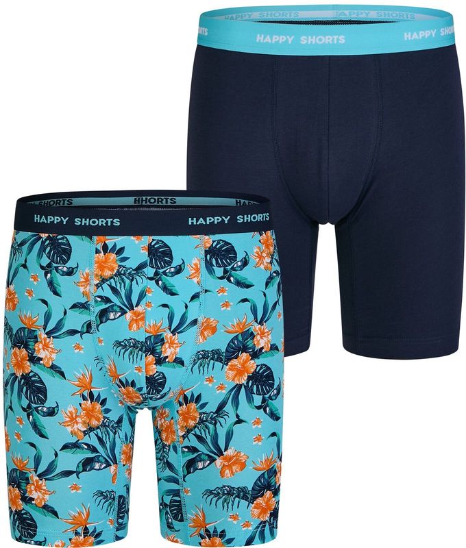 Happy Shorts - Boxershorts - Flower Print - 2-Pack - Katoen