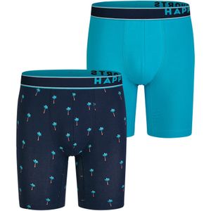 Happy Shorts - Boxershorts - Blue Palms Print - 2-Pack - Katoen en Elastaan