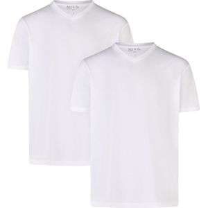 Phil & Co - T-shirt - Wit - V-Hals - 2-Pack - Heren Ondershirt