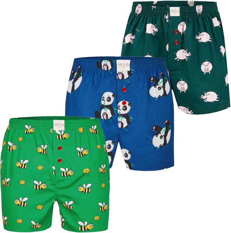 Phil & Co - Boxershorts - 3-Pack - Met Print