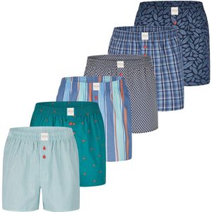 Phil & Co Wijde Boxershorts Heren 6-Pack Multipack D505 - Maat M