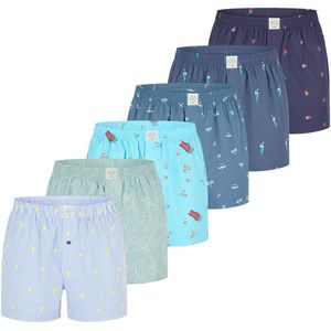 Happy Shorts - Wijde Boxershorts - Kerst - 3-Pack - Geruit/Print/Effen