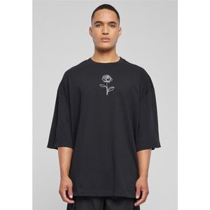 Merchcode - Spring - Rose Huge Heren T-shirt - Zwart