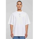 Merchcode - Spring - Rose Huge Heren T-shirt - Wit