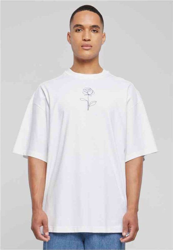 Merchcode - Spring - Rose Huge Heren T-shirt - Wit